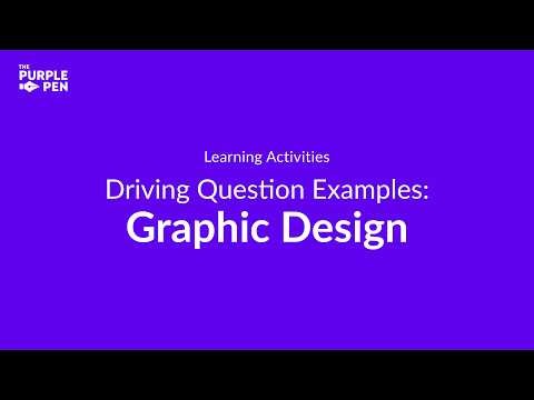 Driving Question Examples – Graphic Design – Learning Activities – The Purple Pen