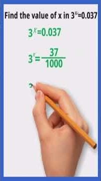 Exponential Equations Made Easy 3^x = 0.037