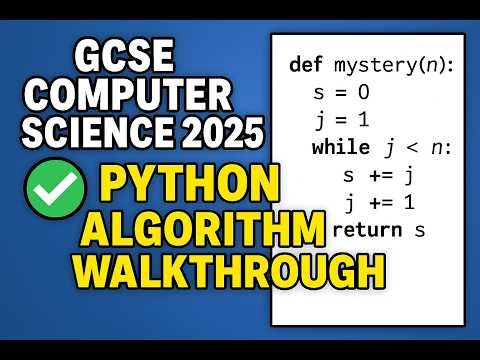 Beginners Tutorial GCSE Computer Science 2025 - 8‑Mark Python Question Walkthrough (EXAM TECHNIQUE)