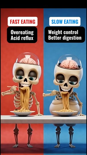Fast Eating vs Slow Eating | What Actually Happens Inside 😱