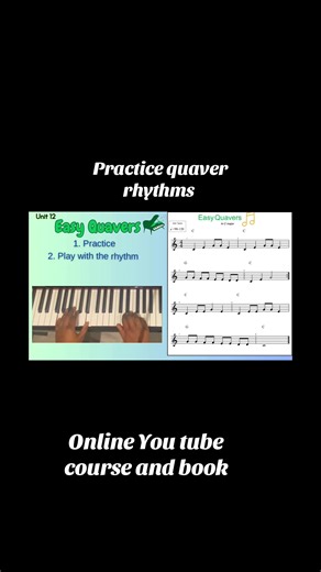 Quavers (eighth) notes made easy 🎶 This helps beginners feel the rhythm fast 🎹 #pianotiktok #learnpiano #pianokids #musicpractice #beginnerpiano #musiceducation