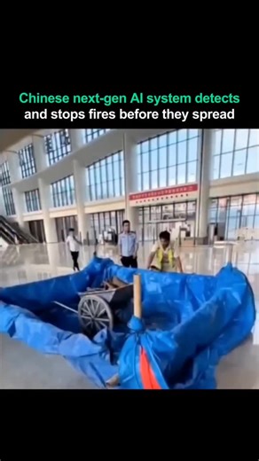Cortex.mindset on Instagram: "China is advancing fire safety with AI-driven technology. In controlled trials, researchers started small fires inside large structures, and AI systems reacted within seconds, detecting rapid temperature increases and deploying targeted water bursts to extinguish flames almost instantly. This next-generation system is currently being tested at Fuyang West Railway Station, where intelligent sensors monitor unusual heat fluctuations well before flames appear. When tem