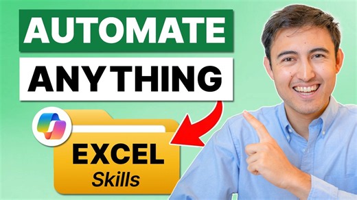 New custom skills in Excel automate 90% of your work