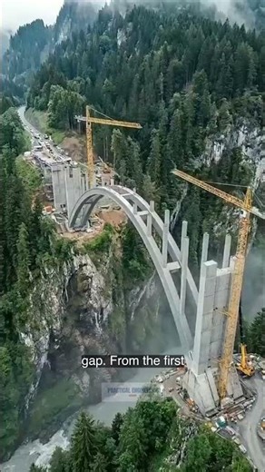 From Cliffs to Concrete: The Ultimate Bridge Construction Time-Lapse#ytshorts #yt #ytviral #youtube