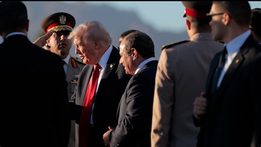 Watch: Trump Arrives in Egypt for Peace Summit