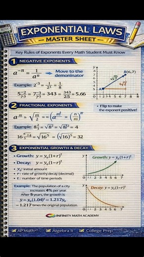 Exponential Laws Explained | Negative, Fractional & Growth