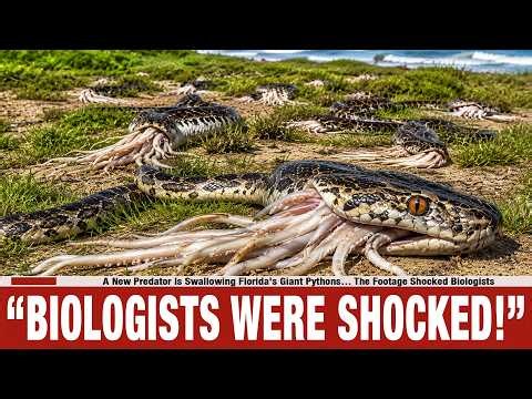 A New Predator Is Swallowing Florida's Giant Pythons… The Footage Shocked Biologists