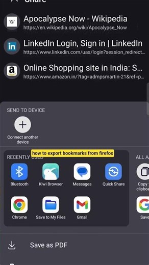 how to export bookmarks from firefox #howto #smartphone #firefox #tech
