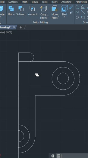 Easy Mechanical 3D Part in AutoCAD 🚀 #autocad3d #3dmodeling #solidworks