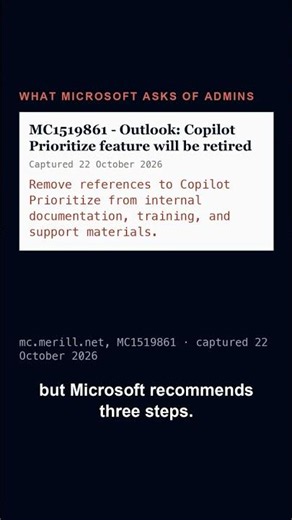 Outlook Copilot Prioritize: What to Do Before Oct 26 #Shorts