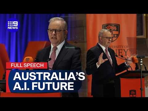 IN FULL: Anthony Albanese maps out the future of AI with world-first framework | 9 News Australia