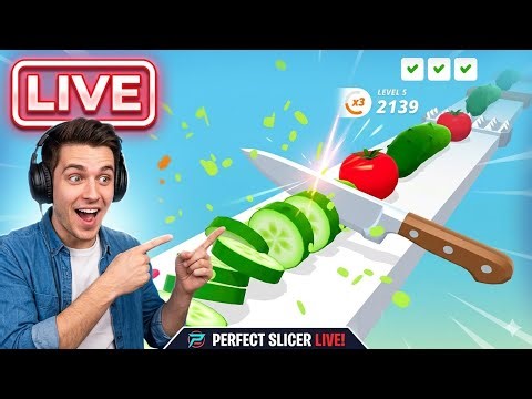 LIVE 🔴 Perfect Slicer – Ultimate Cutting Challenge 😱🔥 | Part 3