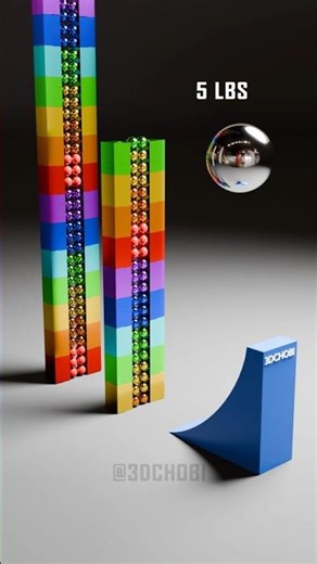 Satisfying Marble Collapse, Sine wave structure demolition #relaxing