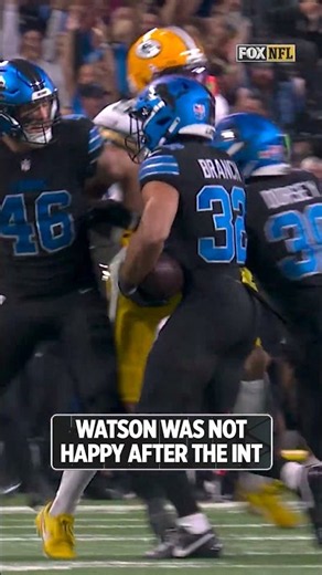 Watson Frustrated After Interception vs Lions