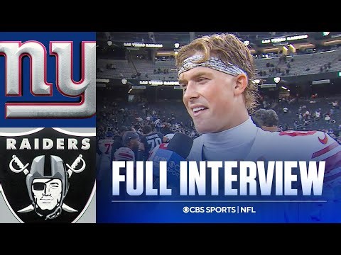 Jaxson Dart talks Giants' win over Raiders, addresses 2026 NFL Draft narrative