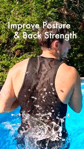 Improve Posture & Back Strength with These Pool Exercises #shorts