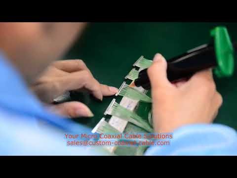 micro coaxial wire 0.8 mm pitch Public Safety Fine-pitch Micro-coaxial Wire Harness Fiber Optic Wiri