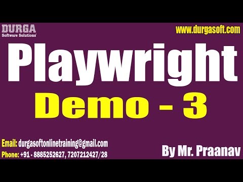 Playwright with JavaScript tutorials || Demo - 3 || by Mr. Praanav On 07-01-2026 @6:30PM (IST)