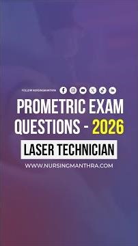 Laser Technician Exam Preparation 2026 | Prometric Questions with Answers for UAE & GCC