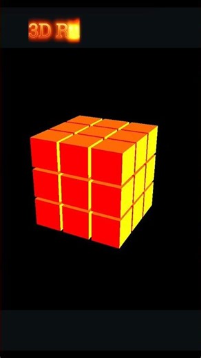 3D Rubik’s Cube in Python (OpenGL + Animation) #shorts #youtubeshorts