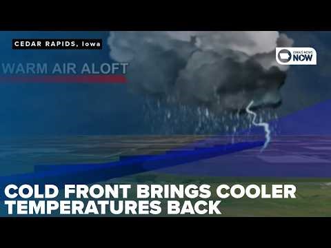 Cold front brings cooler air to Iowa and explains why some areas saw storms while others stayed dry