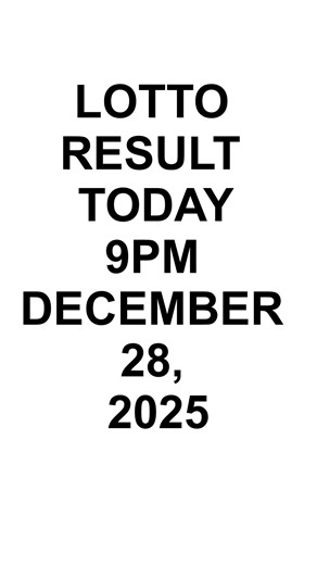 Lotto Result Today 9pm DECEMBER 28, 2025 #lottoresultstoday