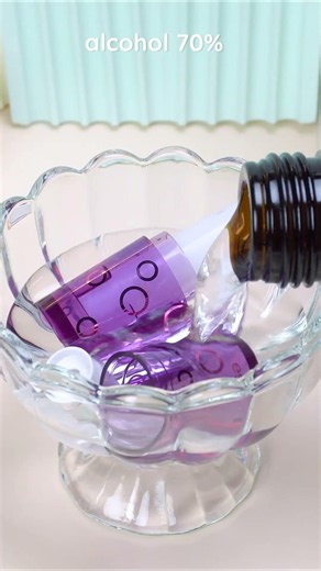 Obsessed with this DIY 2-Tone Purple Shimmer Lipstick #shorts #makeuprepair #fyp
