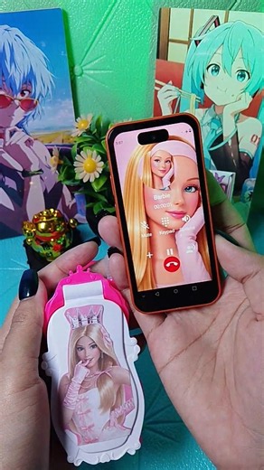 Dialing Call to my small device Cell phone android from Barbie flip phone #gadgets #phone