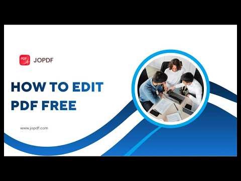 How to Edit PDF for Free | JOPDF