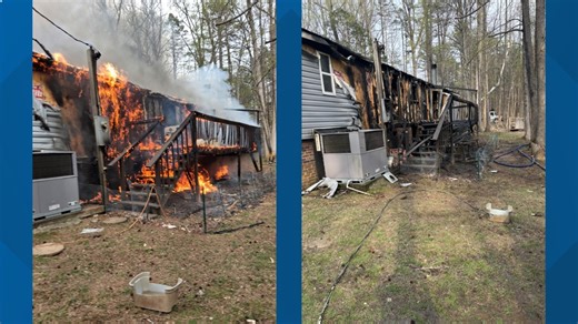 Propane tank exploded, setting mobile home on fire in Cabarrus County