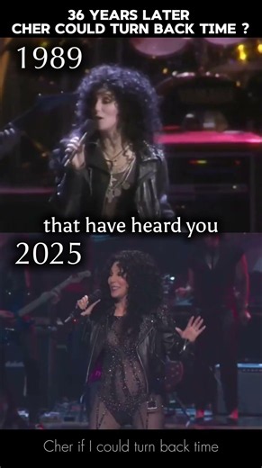 1989vs2025: Cher could turn back time ?! #cher #nostalgia #ificouldturnbacktime #80smusic
