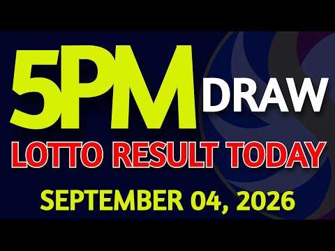 Lotto Result Today 5pm draw September 04, 2026 PCSO