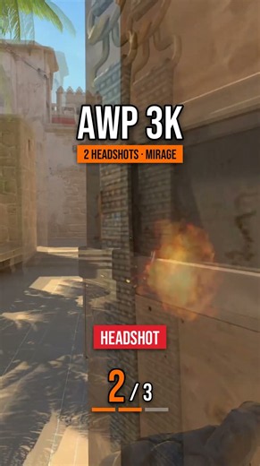 AWP 3K, 2 headshots 🎯 Mirage