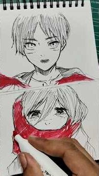 Drawing Eren & Mikasa | Attack on Titan| Easy Anime Drawing