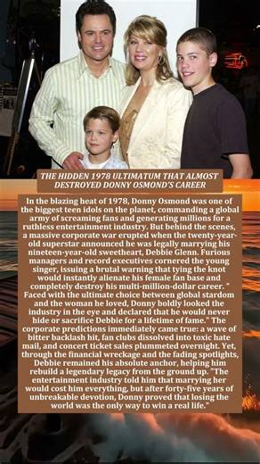 THE HIDDEN 1978 ULTIMATUM THAT ALMOST DESTROYED DONNY OSMOND’S CAREER