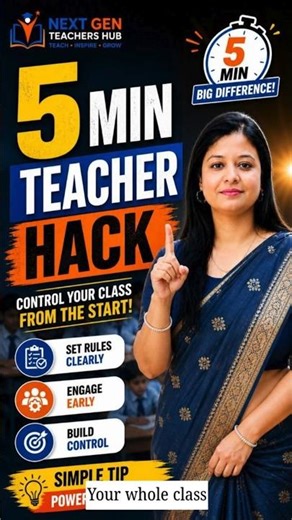 Control Your Class in First 5 Minutes (Teacher Hack) #classroommanagement #classroomdiscipline