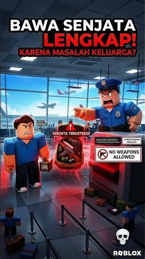 Bawa Senjata Lengkap ke Bandara Karena Masalah Keluarga?! #roblox