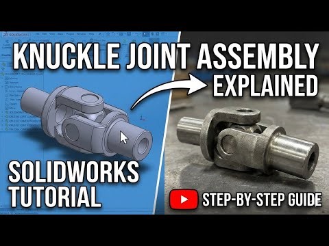 Knuckle Joint Assembly using Solidworks #mechanicalengineering #3dmodelling #solidworks #design