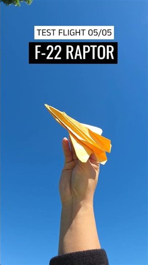 [Test Flight 05] Fastest F-22 Paper Jet - Final Flight Test! Can you spot it? #paperairplane