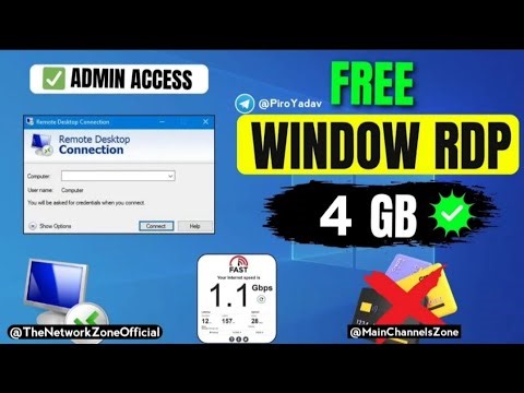 Free Windows RDP 4GB | Admin Access RDP Setup 2026 | High Speed Remote Desktop (No Card Required)
