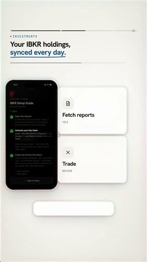 Your IBKR holdings, synced every day · arc in 60
