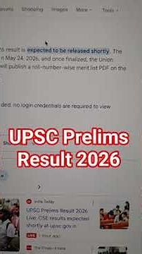 UPSC Prelims Result 2026