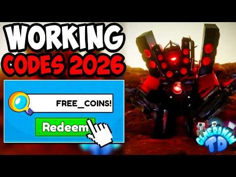 ALL WORKING CAMERAMAN TOWER DEFENSE CODES ROBLOX - All New Cameraman Tower Defense Codes 2026!