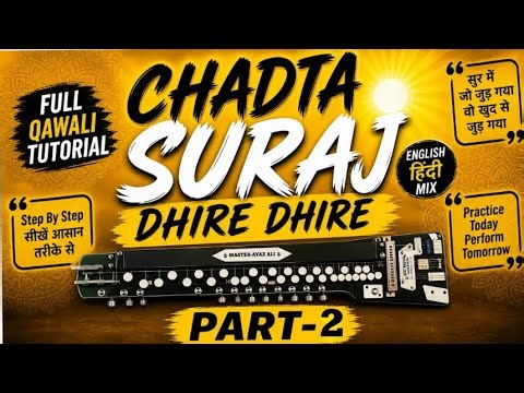 Chadta Suraj Dhire Dhire Qawali Tutorial Part 2 | Banjo Lesson 🔥 | Step by Step Hindi #banjo #music.