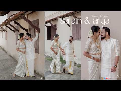 Sarath & Arya Wedding Highlights | Traditional Kerala Hindu Wedding | Cinematic Moments