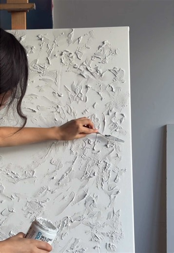 Textured Acrylic Painting with Modeling Paste: First Collection Piece