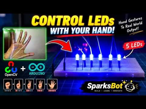 Control LEDs With Your Fingers! 🤯 | OpenCV + Arduino Hand Gesture Project