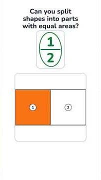 Equal Parts of Shapes: Can you split shapes into parts with equal areas? | 3rd Grade Math #shorts