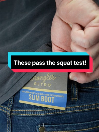These are the Wrangler Retro slim fit bootcut jeans and they have a nice amount of stretch in them. You get 12.5 ounce denim and you can crouch down in them without worrying about ripping anything out. The stitching on the back pockets is not overdone and they fit right around the boots without looking like bell bottoms. This is the type of jean I would wear every day and they are on sale right now. #TikTokShopBlackFriday #discoveryourgift #TikTokShopCyberMonday