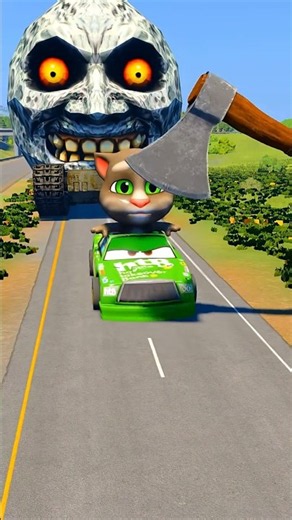 🚗😱 Monster Truck vs Giant Monster! 😱🔥 | Amazing 3D Cartoon Adventure #Shorts #Cartoon #MonsterTruck